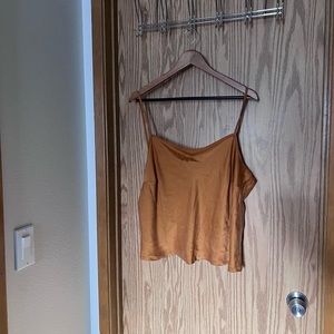Seek Shelter silk tank in coffee 1X